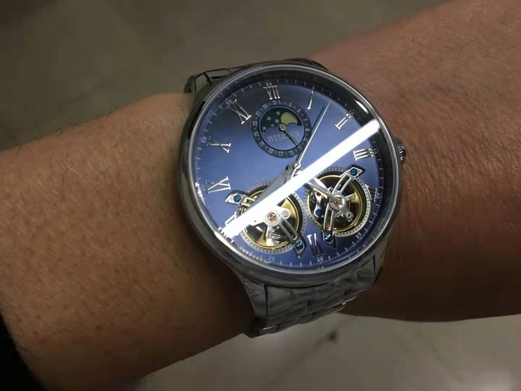 Binger Double Tourbillon Wrist Shot 3