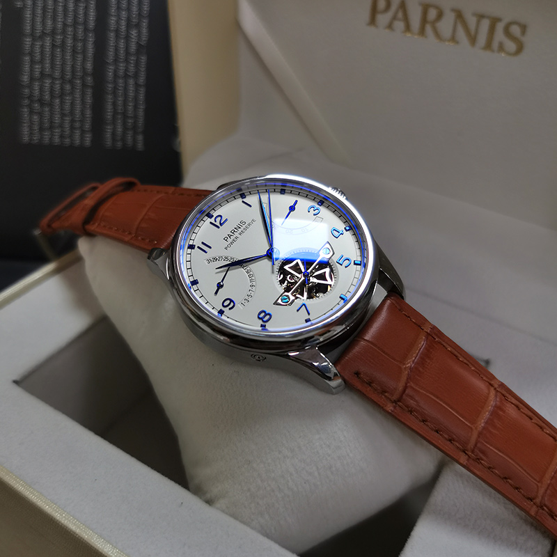 Parnis Power Reserve Blue Hands