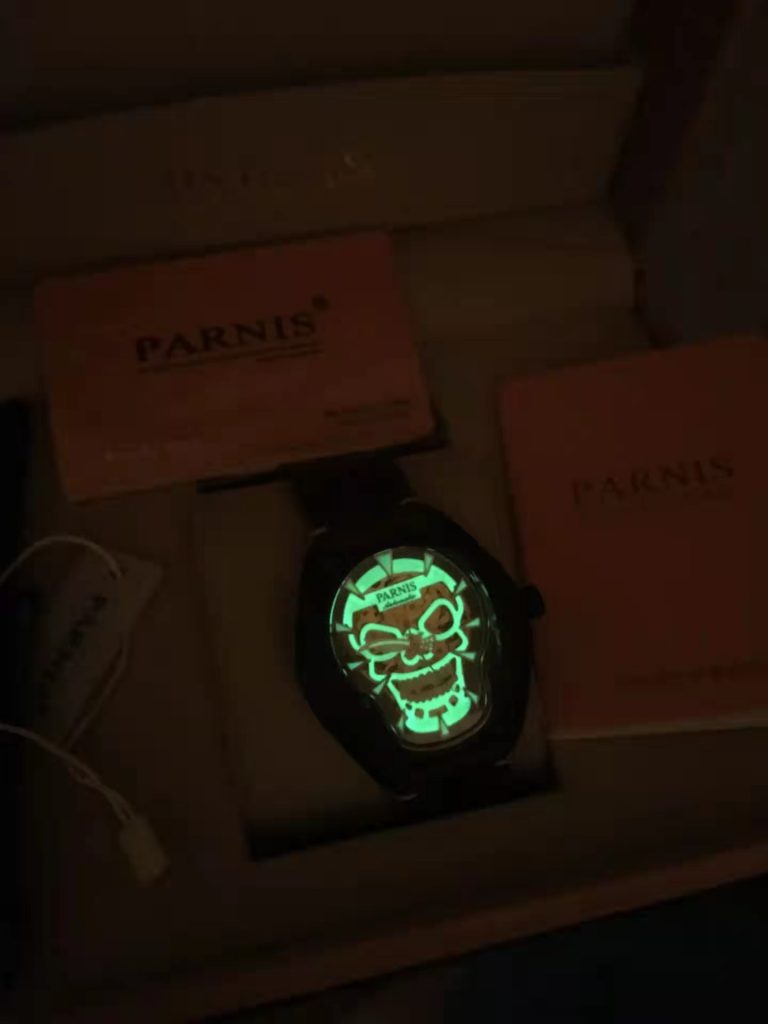 Parnis Lume Skull Dial