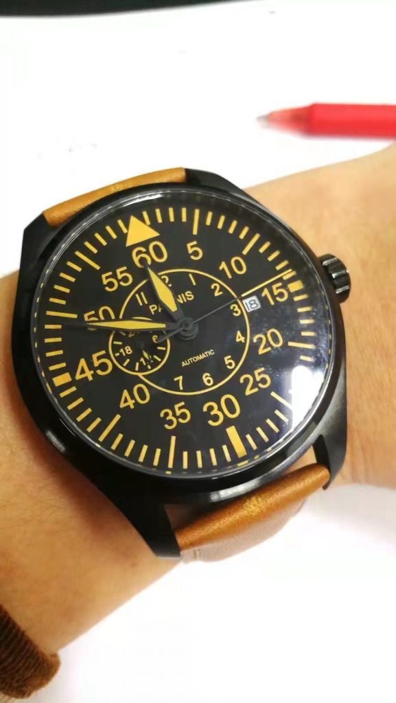 Parnis Pilot Wrist Shot