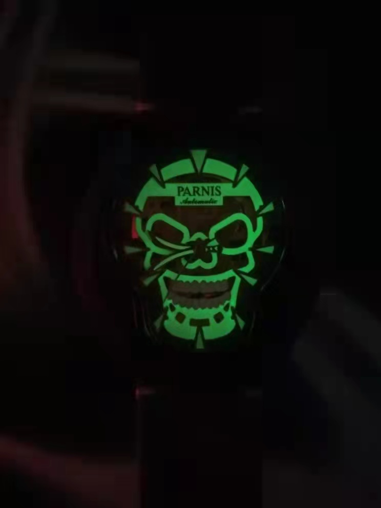 Parnis Skull Dial Lume