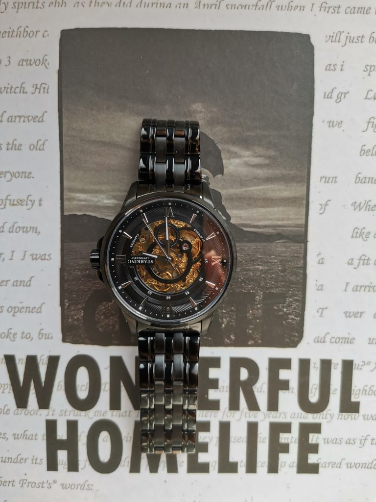 Starking Skeleton Watch Black