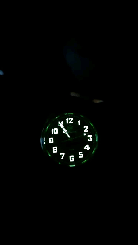 Steeldive Pilot Watch Dial Lume