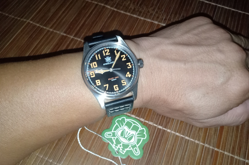 Steeldive Pilot Watch Wrist Shot