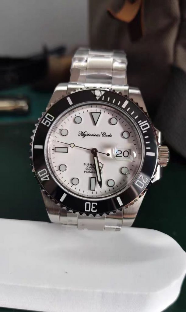 Mysterious Code Submariner White Dial Black Ceramic Bezel