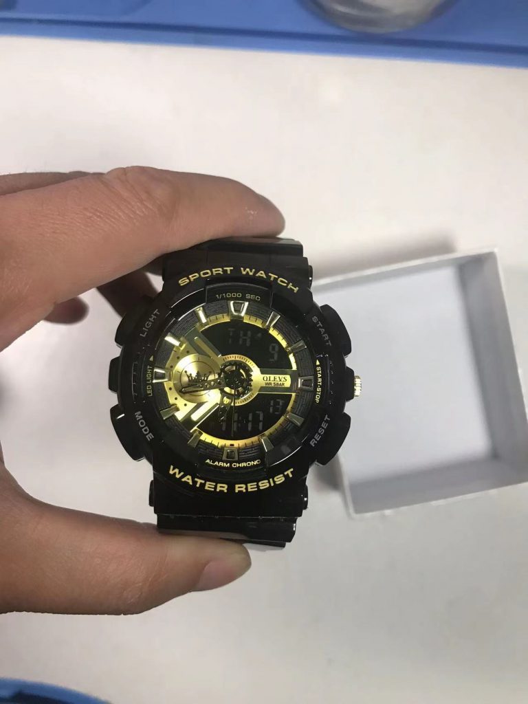 Olevs Gold Black Watch